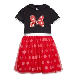Minnie mouse flip hood dress. Comes with tulle. NWT  Size 10/12